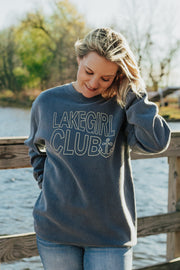 Lakegirl Ringspun Fleece Crew Neck in Indigo