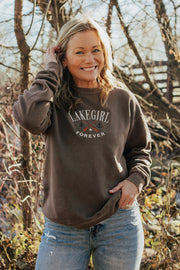 Lakegirl Ringspun Fleece Crew Neck in Coffee