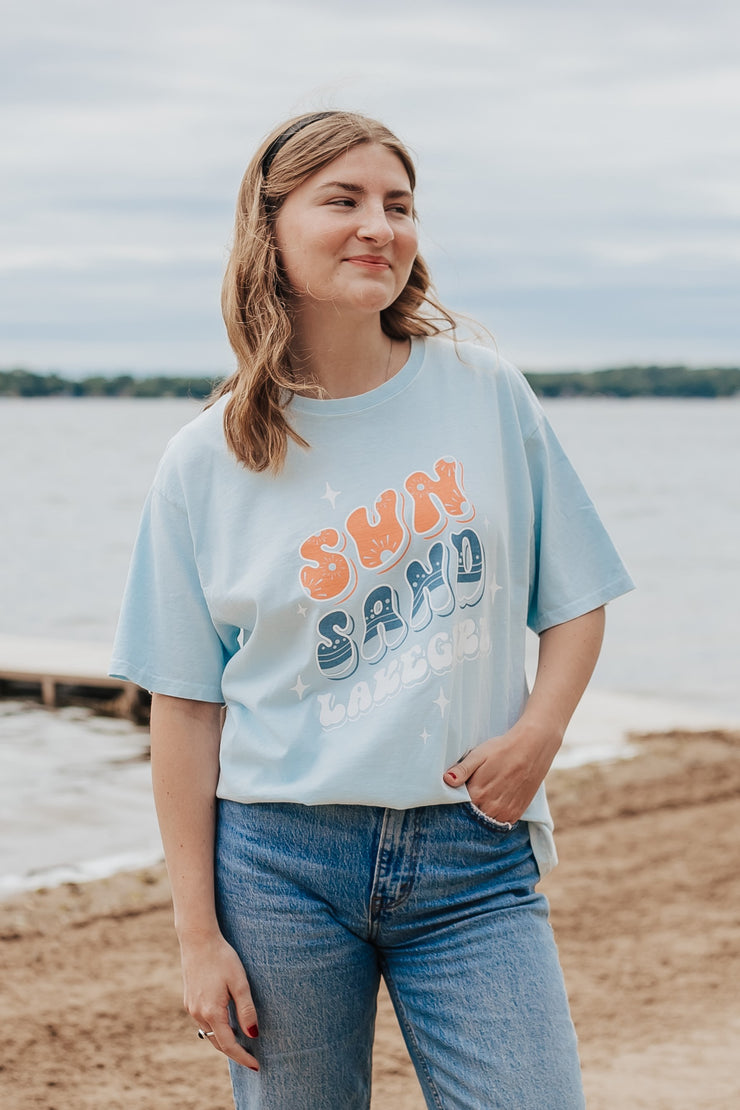 Lakegirl Ringspun Short Sleeve in Powder