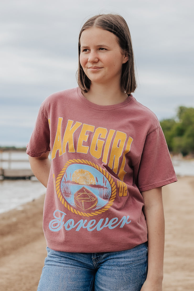 Lakegirl Ringspun Short Sleeve in Maroon