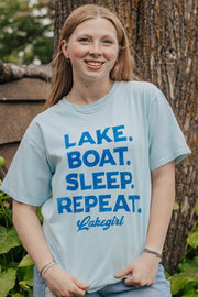 Lakegirl Ringspun Short Sleeve in Powder