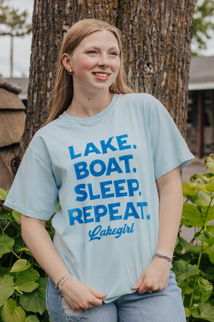 Lakegirl Ringspun Short Sleeve in Powder