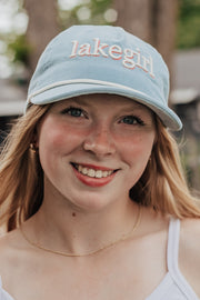 Lakegirl Corduroy Cap in Dusty Blue