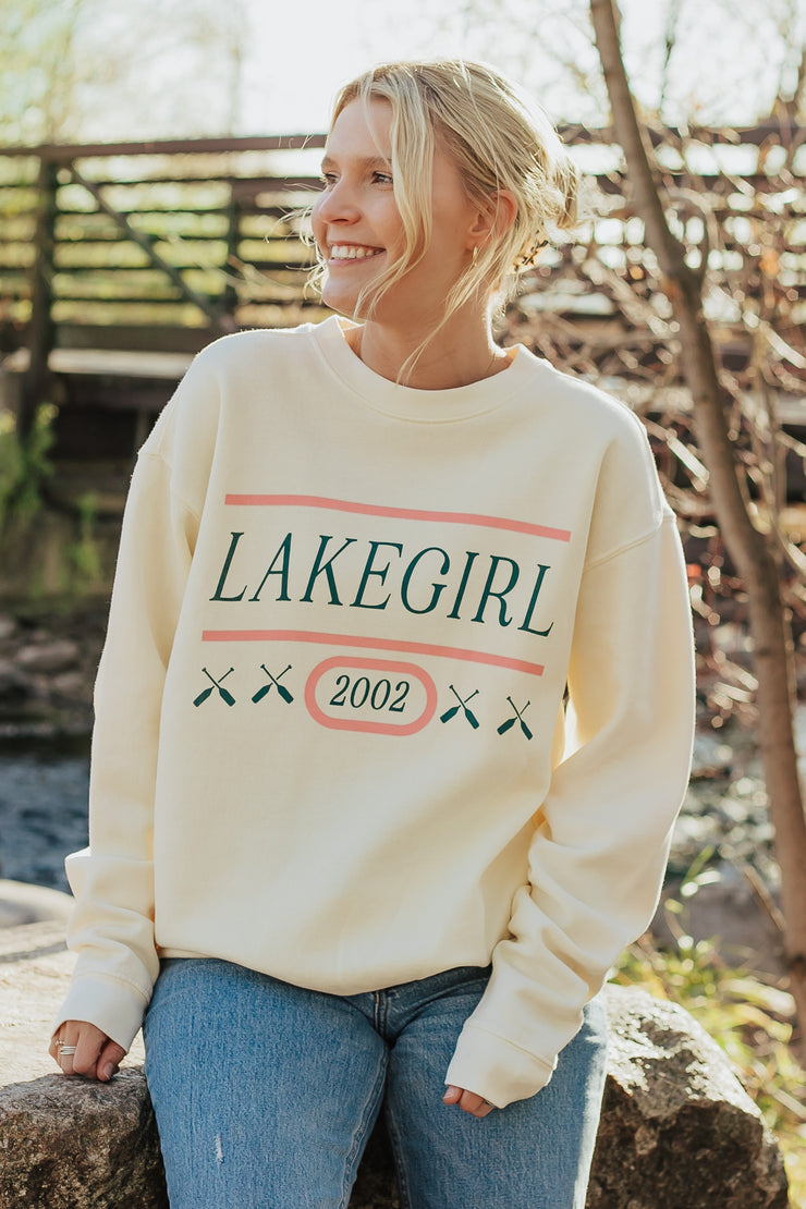 Lakegirl Ringspun Fleece Crew Neck in Ivory