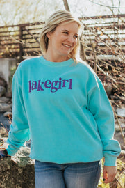 Lakegirl Ringspun Fleece Crew Neck in Caribbean