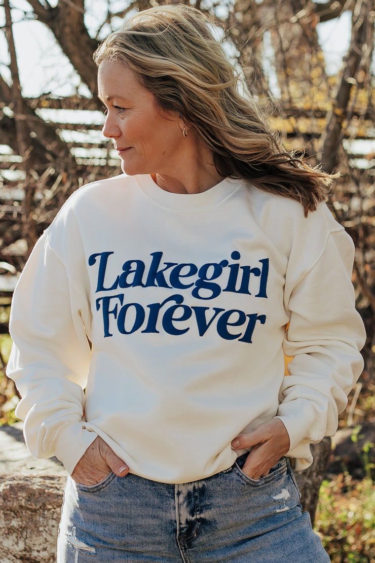 Lakegirl Ringspun Fleece Crew Neck in Ivory