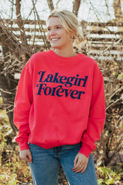 Lakegirl Ringspun Fleece Crew Neck in Salmon