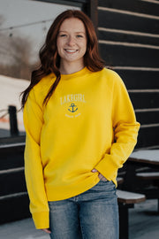 Sanded Fleece Crewneck Sweatshirt in Lemon Zest