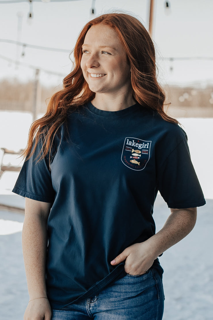 Ringspun Short Sleeve Tee in Navy