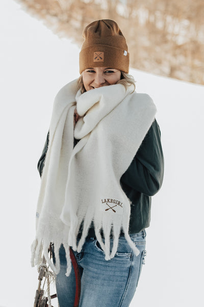 Oversized Scarf in Ivory