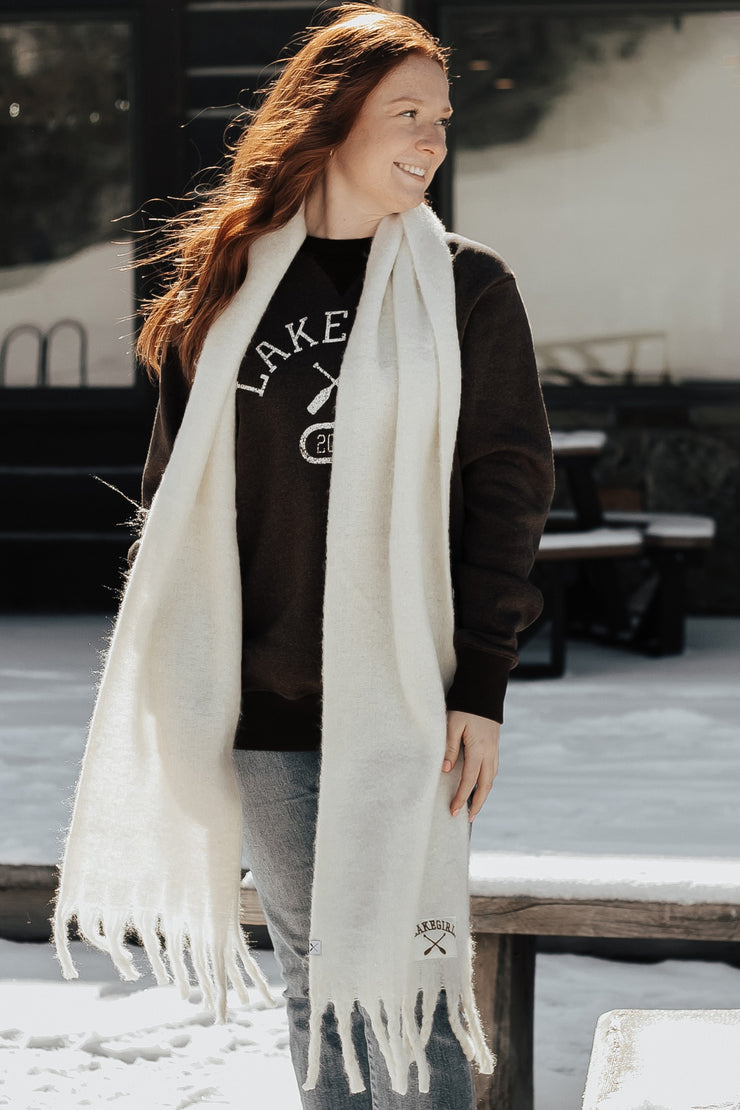 Oversized Scarf in Ivory