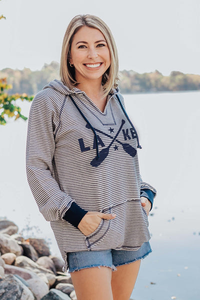 Lake Paddles Stripe Weekender Hoodie